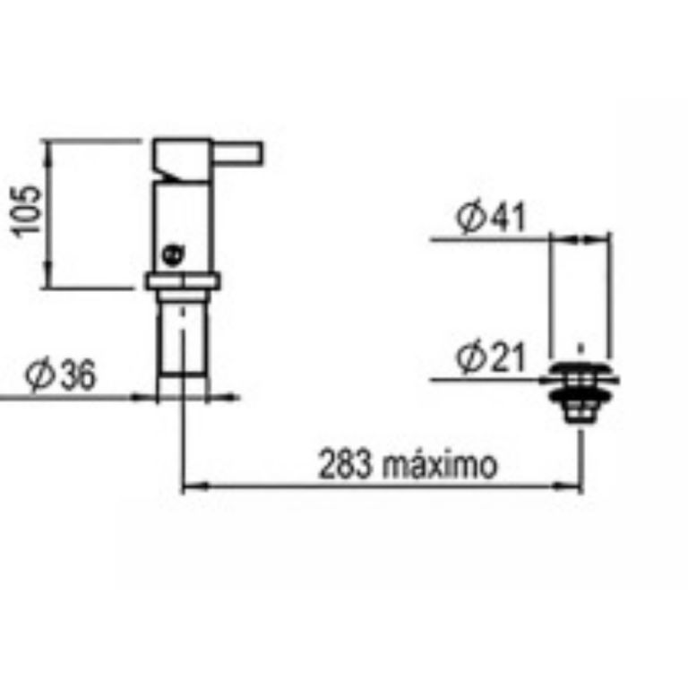 Griferia Hidromet Bidet Monocomando One Block 3502NEGR - Imagen 2