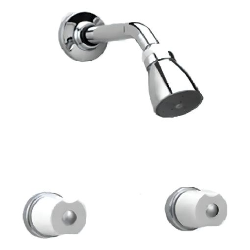 Grifería Peirano Malba Ducha Embutir Sin Transferencia Blanco Cromo