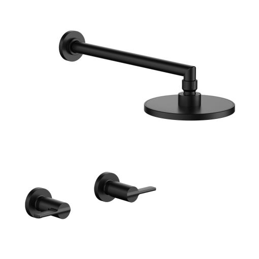 Griferia FV Mauna ducha de embutir sin transferencia Negro 0109/G8-NG