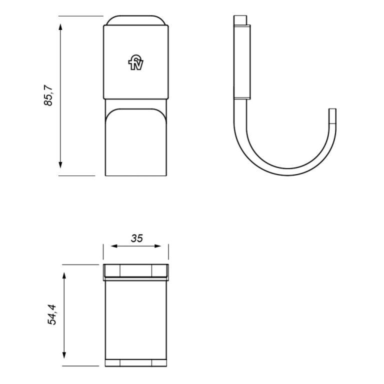 Percha Fv Armonia Cromo 0166/M8-CR - Imagen 2