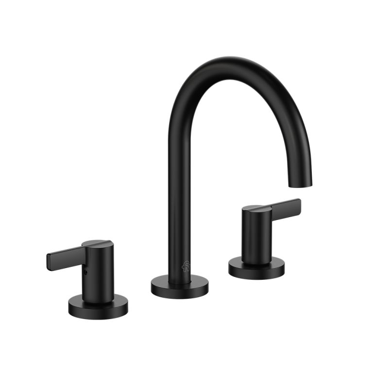 Griferia FV Mauna Negro Lavatorio Mesada Pico Curvo 0207/G8-NG