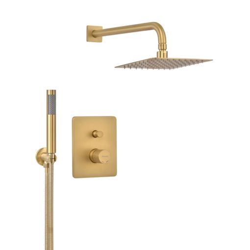 Griferia Piazza Lounge Art Ducha De Embutir Con Duchador Oro Mate 10909OM