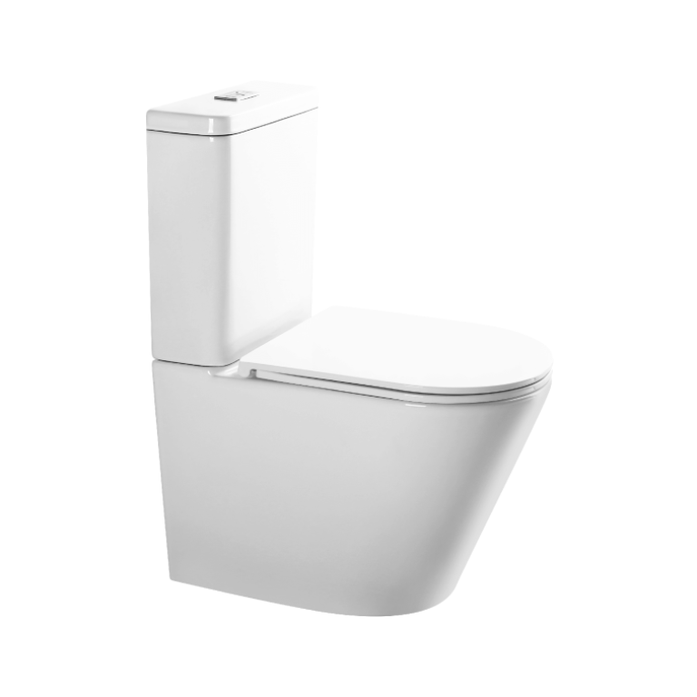 Set Piazza Padova Inodoro Largo Mochila con Depósito Dual y Asiento Cierre Suave B0900