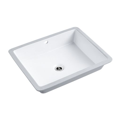 Bacha Peirano Bajo Mesada Baño Rectangular Blanca BCH20PEI