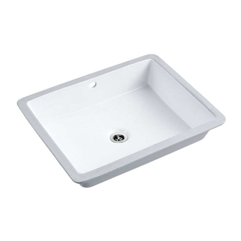 Bacha Peirano Bajo Mesada Baño Rectangular Blanca BCH20PEI