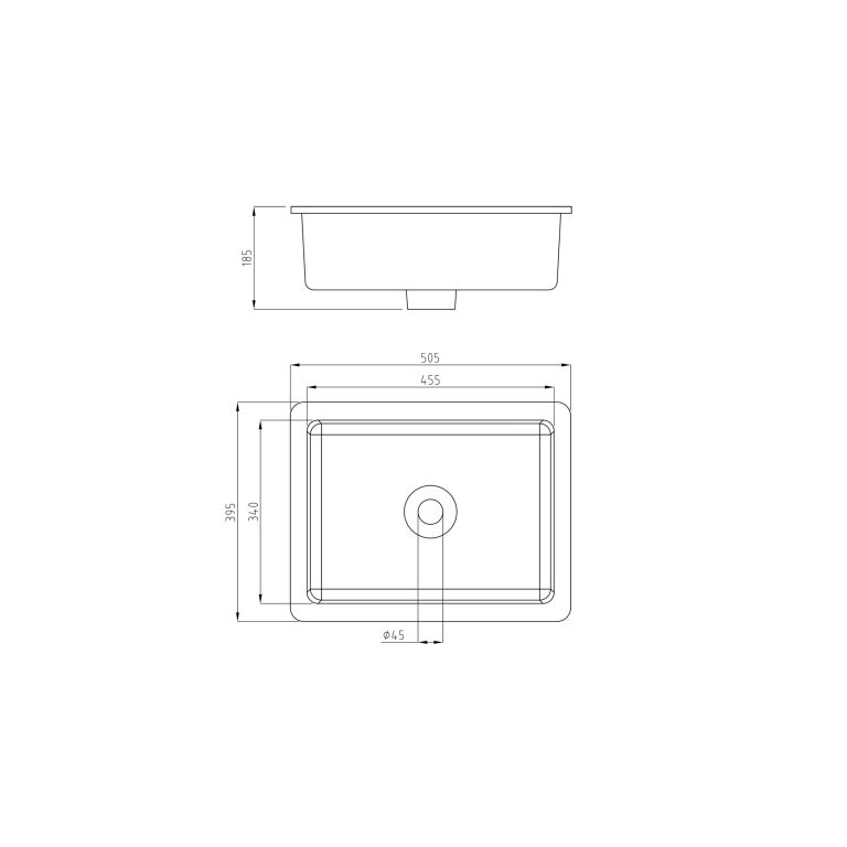 Bacha Peirano Bajo Mesada Baño Rectangular Blanca BCH20PEI - Imagen 2