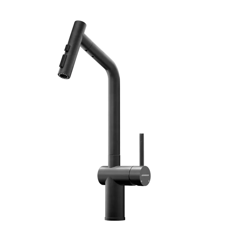 Griferia Johnson Cocina Mesada Monocomando Black VGRCOGLOWB