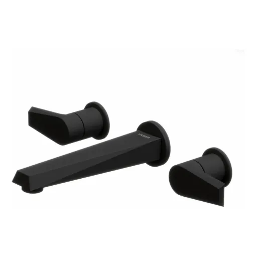 Griferia Lavatorio pared Baño Vasser Zafiro Black Negro 12/1021.NG