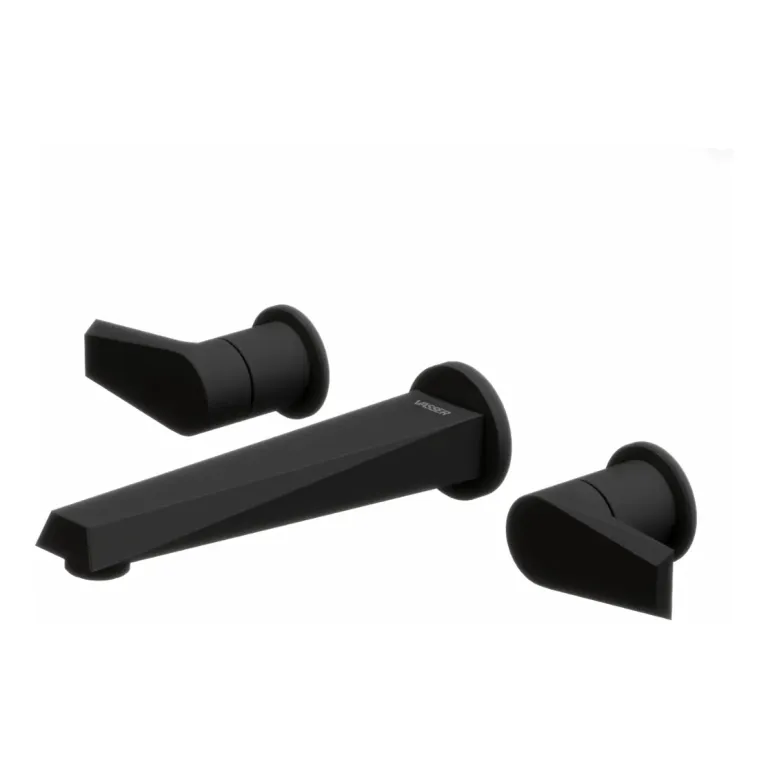 Griferia Lavatorio pared Baño Vasser Zafiro Black Negro 12/1021.NG