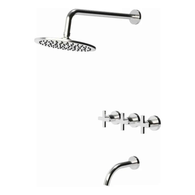 Griferia Ducha de embutir con transferencia Baño Vasser Cruxia Cromo 39/1041