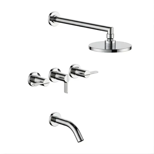 Griferia FV Mauna ducha de embutir con transferencia Cromo 0103/G8-CR