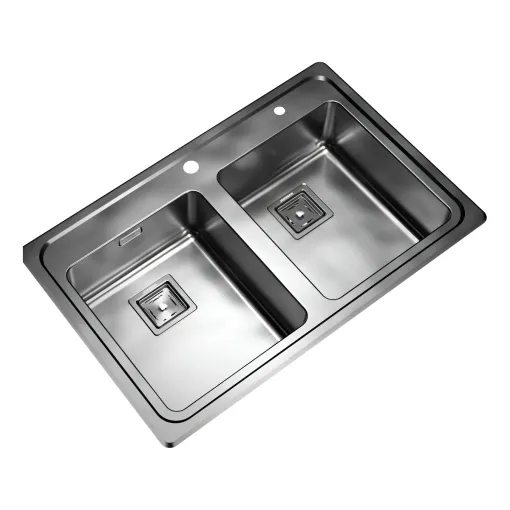 Bacha Johnson Acero 304 Quadra Q084AD/D con orificio para el dosificador