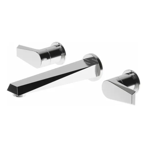 Griferia Lavatorio Pared Baño Vasser Zafiro Cromo 12/1021