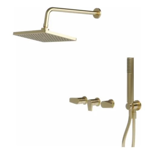 Griferia Ducha con duchador Baño Vasser Zafiro Dorado 12/1151.DO