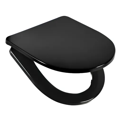 Tapa Asiento Inodoro Ferrum Fontana Negro Madera con herrajes metálicos TOMC-NS