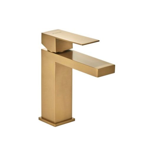 Griferia Lavatorio Bajo Piazza Cube Oro Mate 11100OM