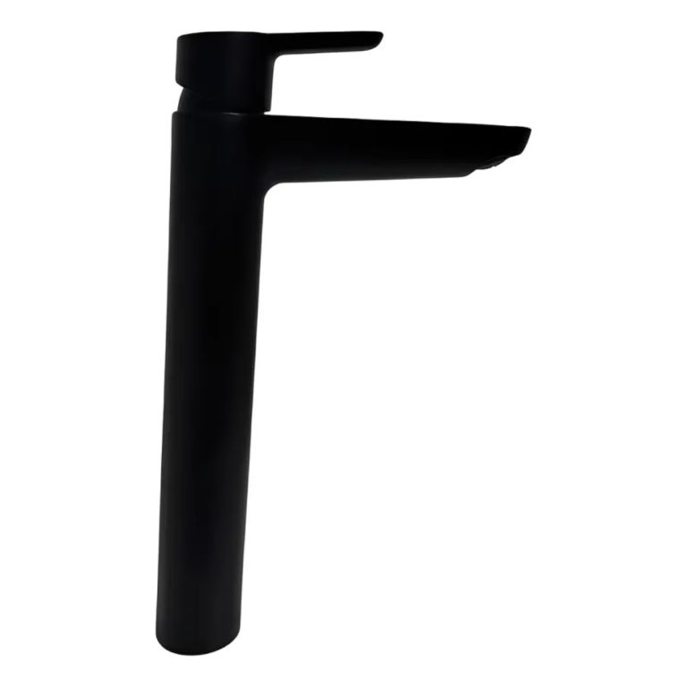 Grifería Fv Puelo Monocomando Lavatorio Alto Cierre Cerámico Negro 0181.02/B5-NG