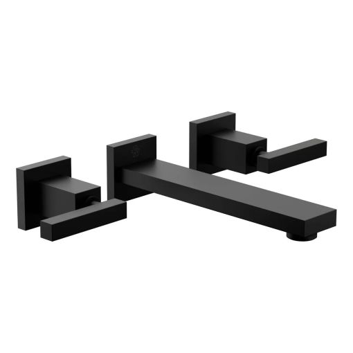 Griferia Fv Dominic Lever Lavatorio Pared Negro 0203R/85L-BK