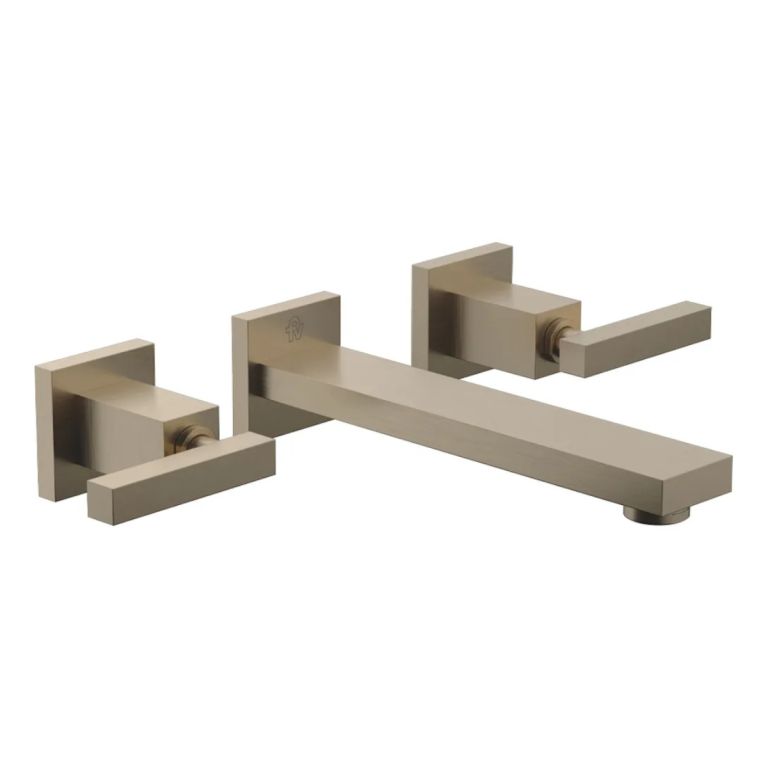 Griferia Fv Dominic Lever Lavatorio Pared Brushed Brass 0203R/85L-BB