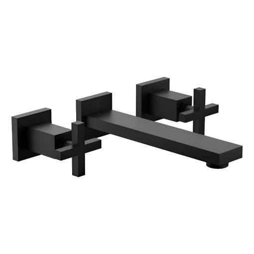 Griferia Fv Dominic Cruz Lavatorio Pared Negro 0203R/85-BK