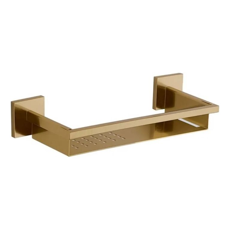 Jabonera Fv Dominic doble de metal para aplicar Brushed Brass 0168.01R/85M-BB