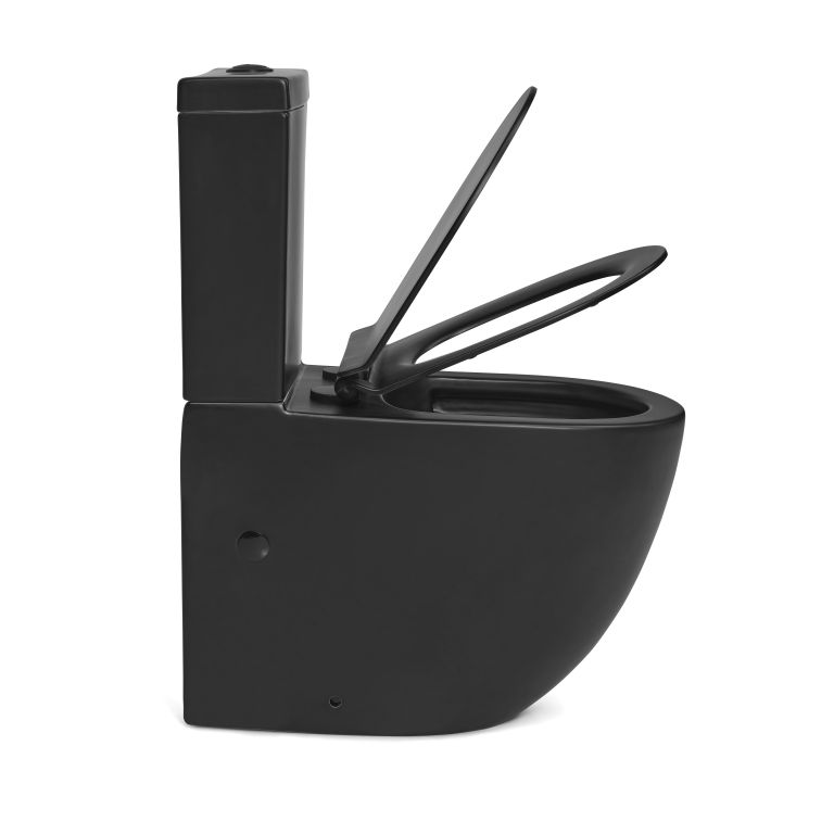 Inodoro Largo Peirano Stone con asiento cierre suave Negro INO104N-1 - Imagen 5