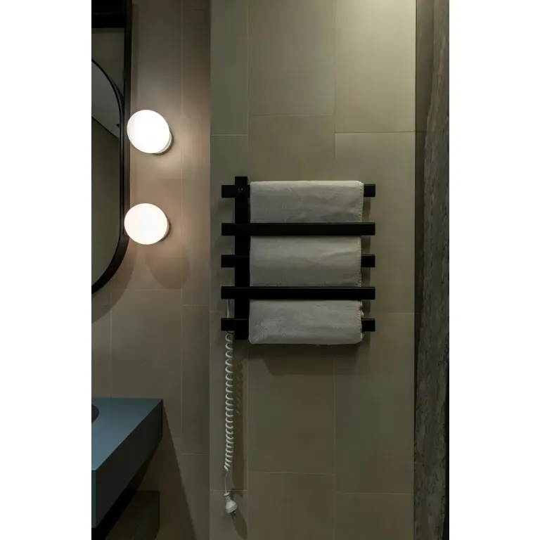 Toallero Electrico Atrim Jet 53 X 48 Negro Mate Coco 1130+ - Imagen 2