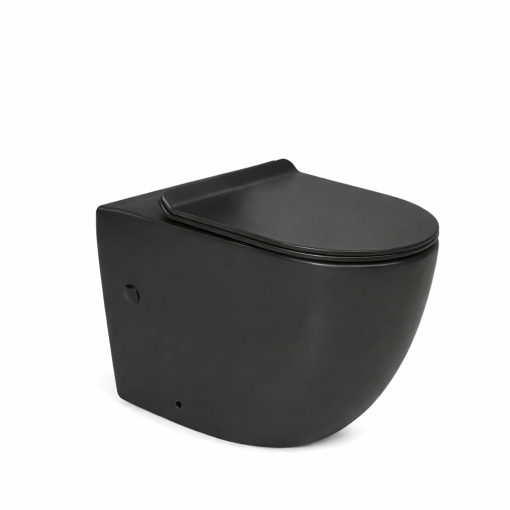 Inodoro Largo Peirano Stone con asiento cierre suave Negro INO104N-1