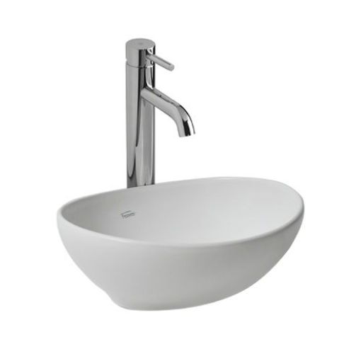 Bacha De Apoyar Ferrum Tori Cuenco Blanco Satinado L60KF-BS