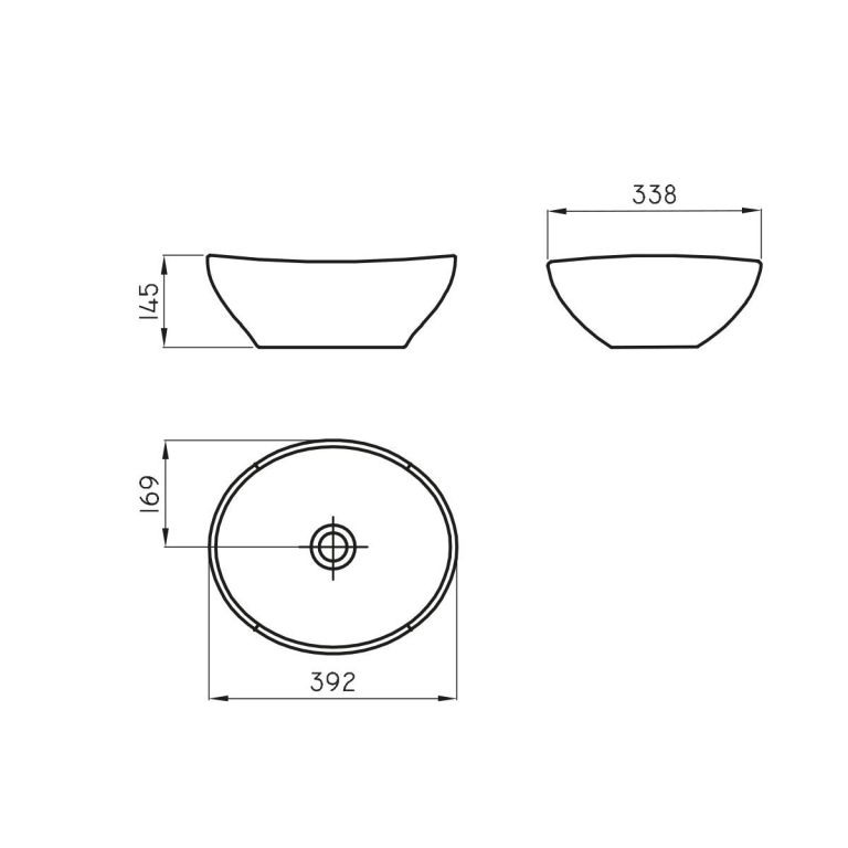 Bacha De Apoyar Ferrum Tori Cuenco Verde Oliva L60KF-VO - Imagen 2