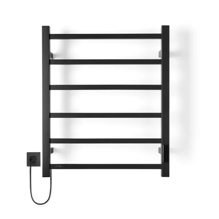 Toallero Eléctrico Atrim Cubic Flow Negro Mate 50x60x12cm CUBIC-1139+