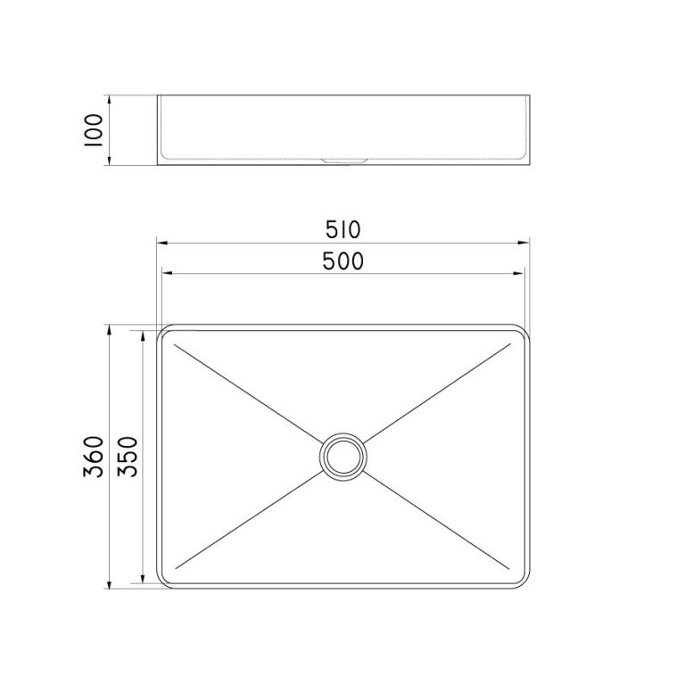 Bacha De Apoyar Ferrum Mola Rectangular Bronce Dorada Brillante L5136-GB - Imagen 2