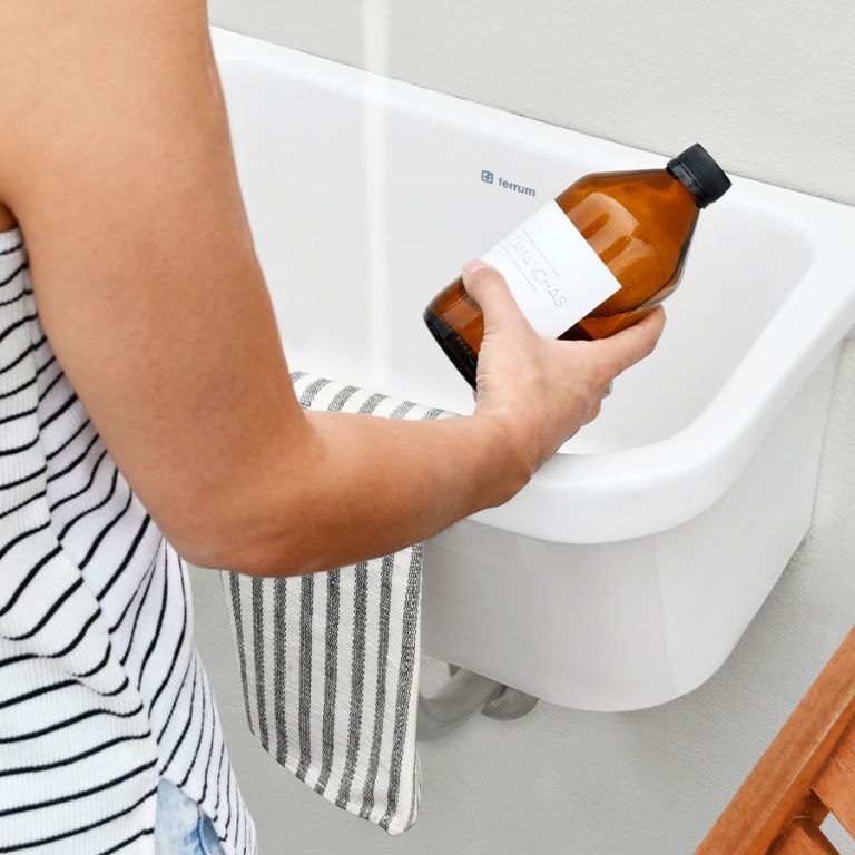 Pileta Bacha Ferrum De Lavadero De Loza PLK Blanca - Imagen 3