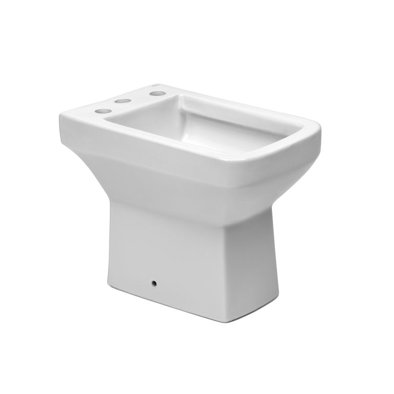 Combo Peirano Loft Blanco Inodoro Largo con asiento + Depósito + Bidet de 3 agujeros - Imagen 4