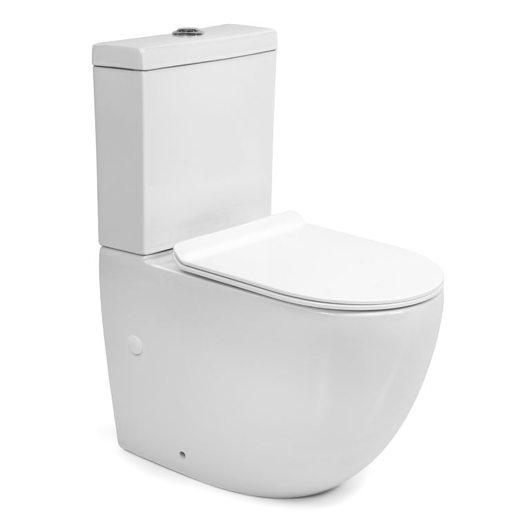 Combo Peirano Stone Blanco Inodoro Largo con asiento + Depósito de apoyo + Bidet de 3 agujeros - Imagen 4