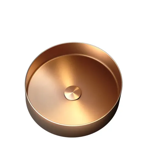 Bacha Johnson Aura Vanitory 38 Cm Redonda Rose Gold Nano Pvd Pvaaura38rg