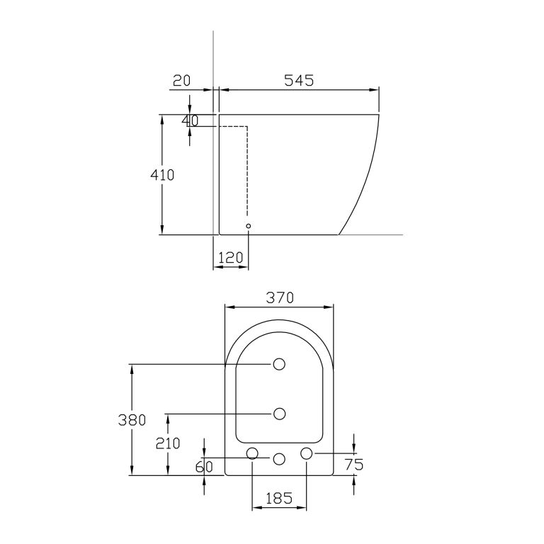 Combo Peirano Stone Negro Inodoro Largo con asiento + Depósito de apoyo + Bidet de 3 agujeros - Imagen 2