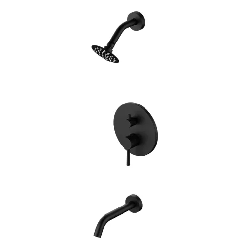 Griferia Fv Inox One Ducha Embutir Con Transferencia Negro 0106/i1-ng