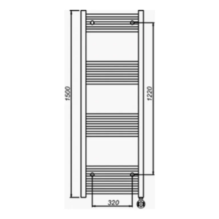 Toallero Electrico Peisa Domino D 150 Blanco 10001807 - Imagen 3
