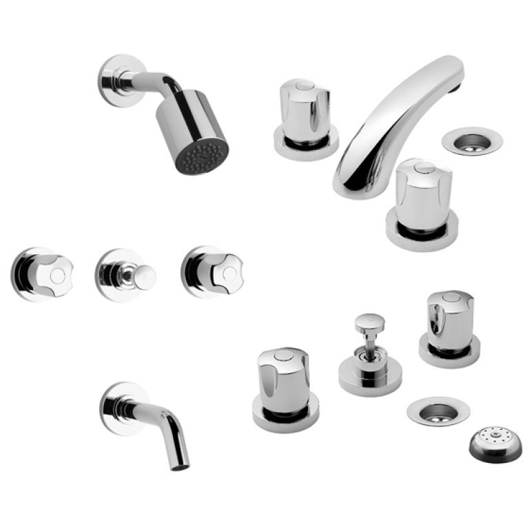 Set de Griferias FV Pampa Cromo Combo Completo 0900.03/B6-CR