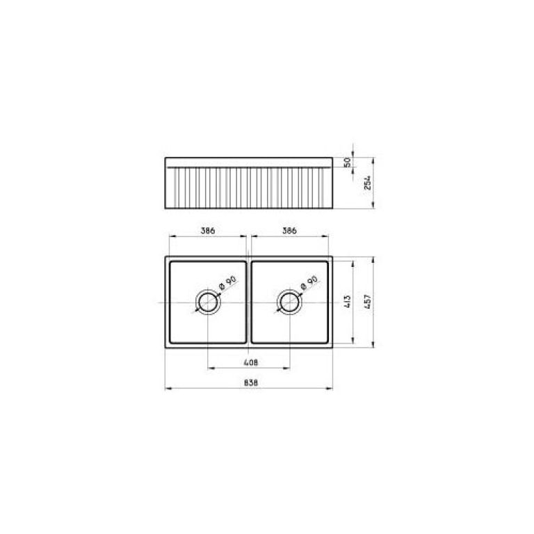Bacha Ferrum Country Doble Cocina Reversible Pc8dr-b - Imagen 4