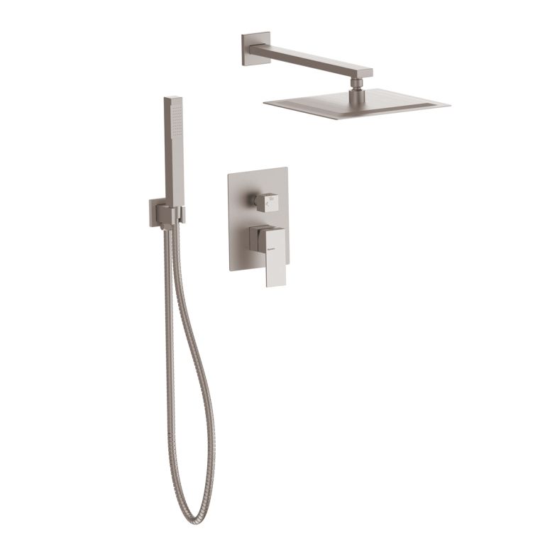 Griferia Peirano Mat Ducha Con Duchador De Mano Acero Mate 85-183