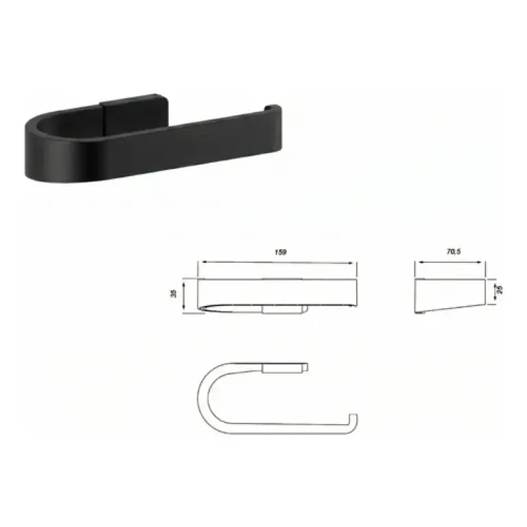 Juego de accesorios Fv Armonia 3 Piezas Negro 0179.03/M8-NG - Imagen 4