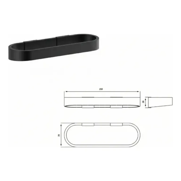 Juego de accesorios Fv Armonia 3 Piezas Negro 0179.03/M8-NG - Imagen 3
