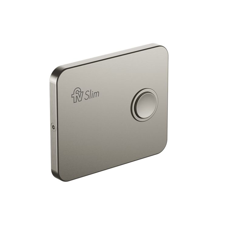 Tapa Fv Slim Con Botón Para Válvula Dorada Extra Chata Brushed Nickel 0378.02-BN