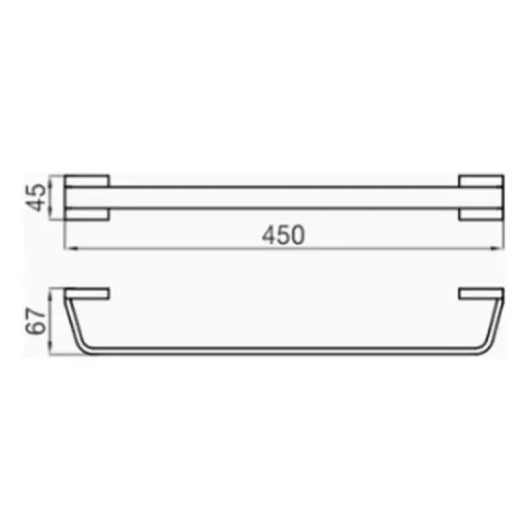 Toallero Barral Dorado Fv Chalten Brushed Brass 0164/h4-BB - Imagen 2