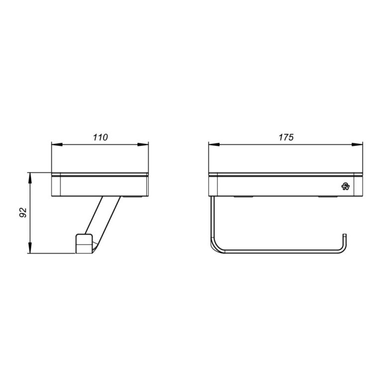 Portarrollo Fv Inox One Acero Pulido 0167/I1-AP - Imagen 2