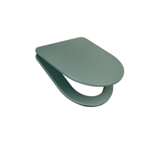 Asiento Tapa Inodoro Ferrum Fontana Madera Con Herrajes Metálicos Verde Oliva TOMC-VO